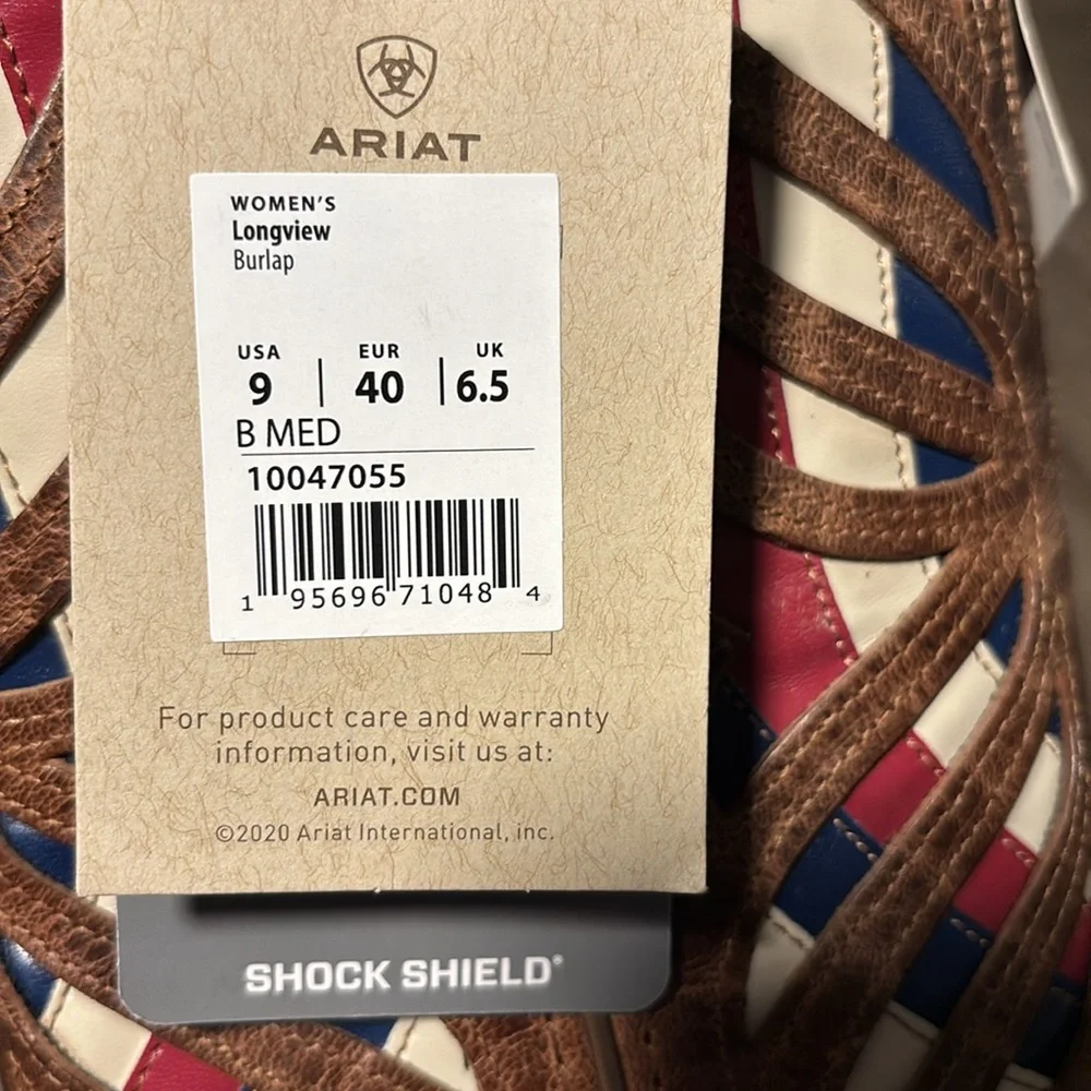 Ariat Longview Burlap Shock Shield & ATS technology,duratread sole,anti-fatigue - Picture 14 of 15